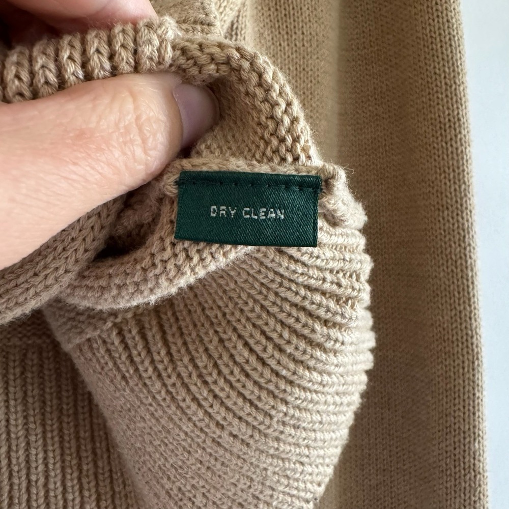 Lauren Ralph Lauren Shawl Collar Cardigan L Leather Buckle Equestrian Old Money - Picture 7 of 12